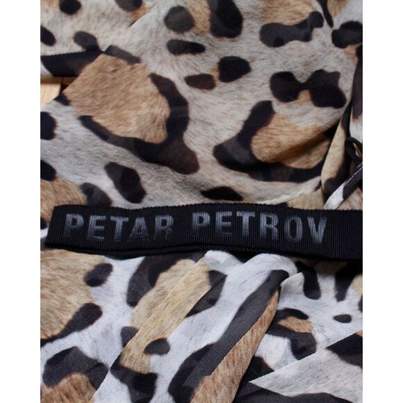 Petar Petrov Leopard-Print Top in Multicolor Silk - Picture 5 of 5